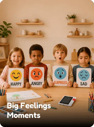 Kids playing games with GigglePal