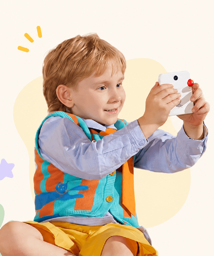 Child holding GigglePal